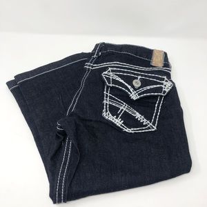 New Maurices juniors 7/8 Dark Blue Jean Capris